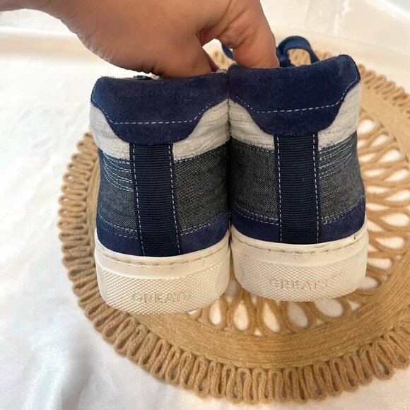 GREATS Royale High Patchwork Sneakers Blue Size Men's US 8 - Picture 9 of 9